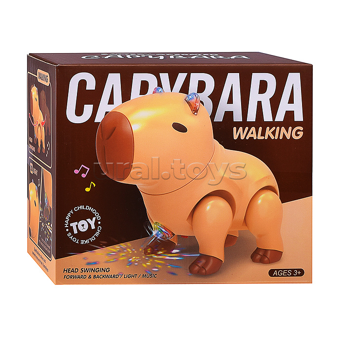 Животное "Капибара" (свет, звук) в коробке