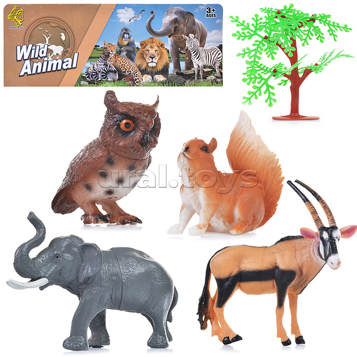 Набор животных "Дикие животные №2" в пакете