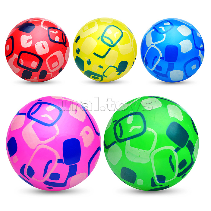 Мяч надувной PVC "Квадратный переполох" 22,5 см., 60 гр. (цвет микс)