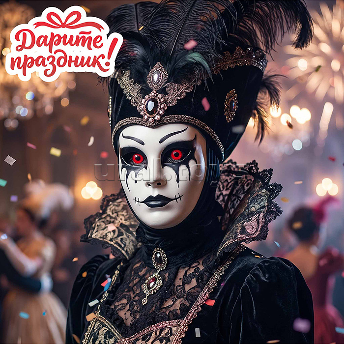 Карнавальная маска "Зловещий клоун"