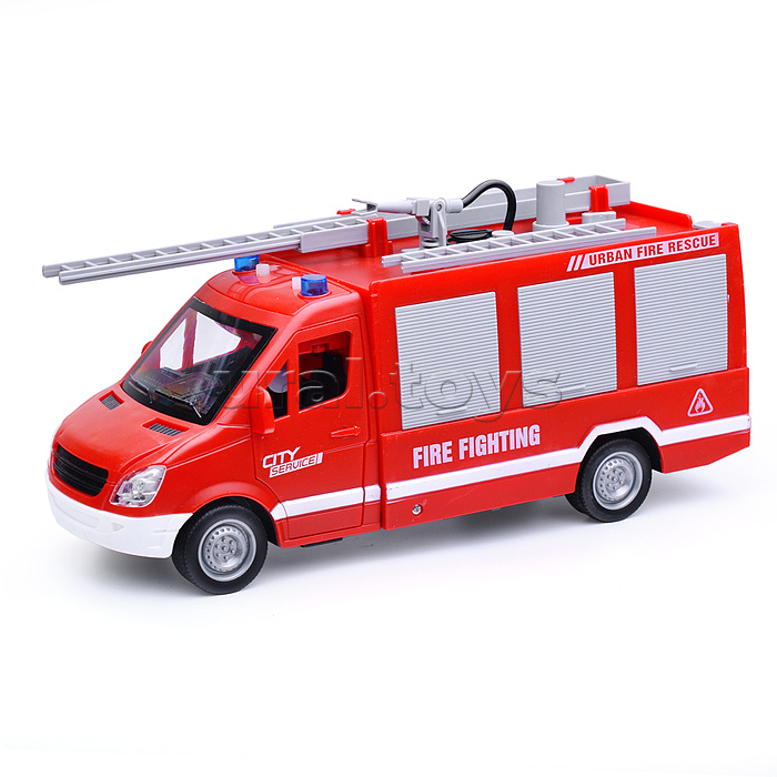 Машина "Пожарная служба первой помощи" (свет, звук) на батарейках, в коробке