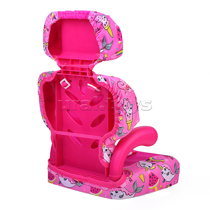 Кресло для кукол, принт розовый мир