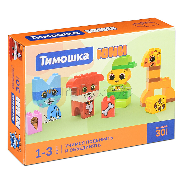 Конструктор "Учимся подбирать и объединять" 30 деталей Конструктор "Учимся подбирать и объединять" 30 деталей