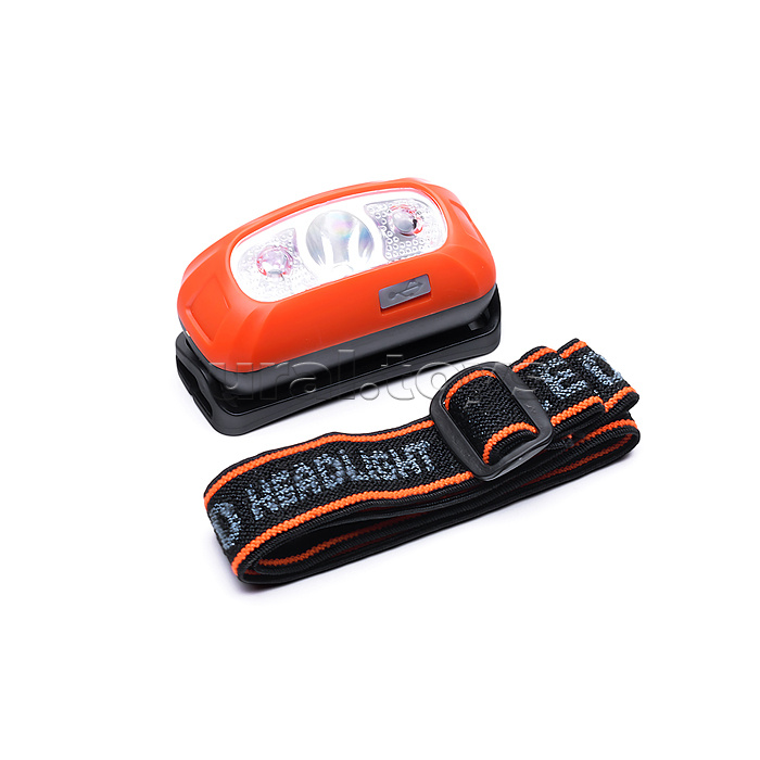 Фонарь налобный аккумуляторный, 400 мАч