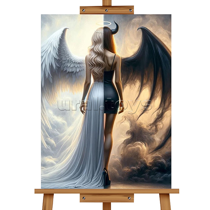 Мозаика алмазная "Ангел и дьявол" 40*50см.