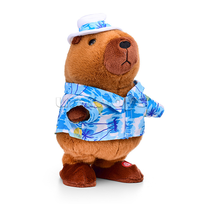 Капибара "Отдых на пляже" (ходит, поёт) в коробке