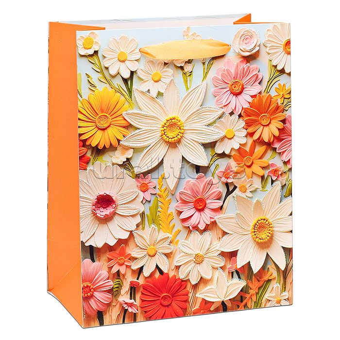 Пакет подарочный "Цветочного настроения" 23х18х10 см