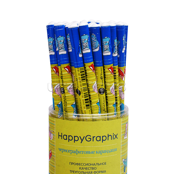 Карандаш чернографитовый "HappyGraphix. Кеды" НВ