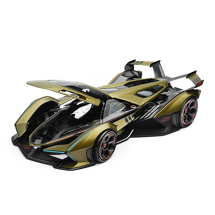 Машинка die-cast Lamborghini V12 Vision Gran Turismo, 1:18, зелёная, Машинка die-cast Lamborghini V12 Vision Gran Turismo, 1:18, зелёная,