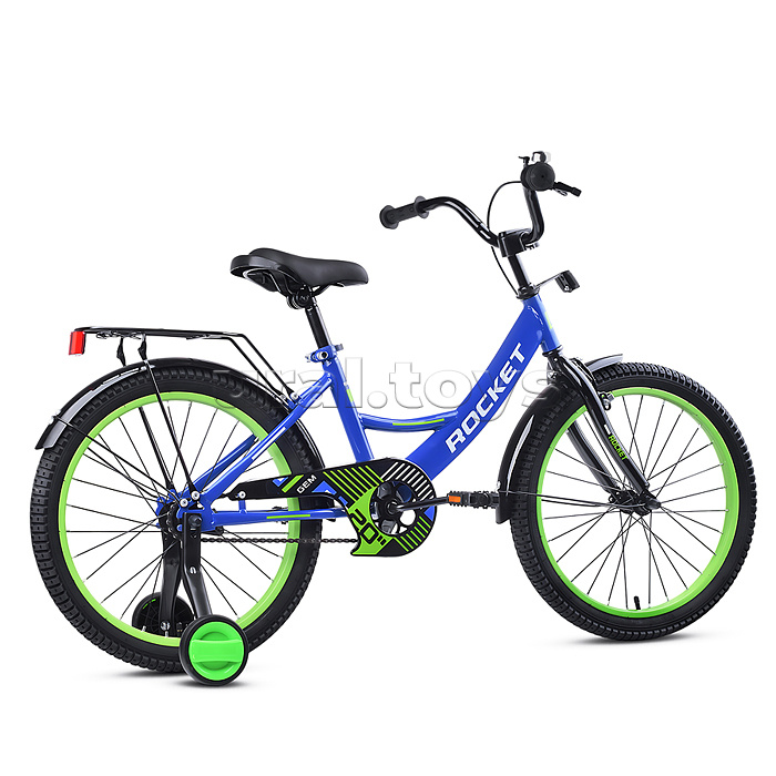 Велосипед 20" Rocket Gem, цвет синий/зеленый