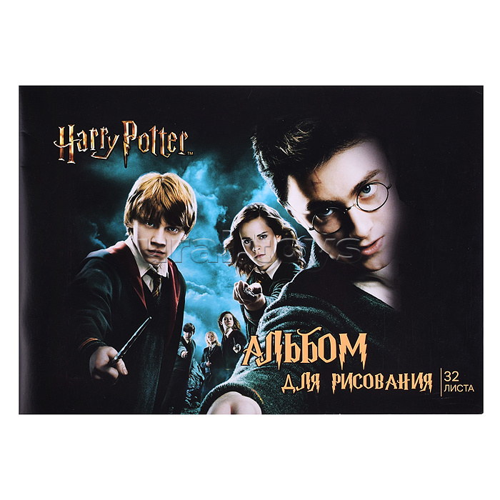 Альбом для рисования 32л. скрепка "Гарри Поттер" А4 мелованная обложка 235 гр/м2