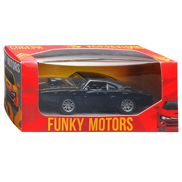 Чёрная инерционная машинка вид С die-cast , 1:32