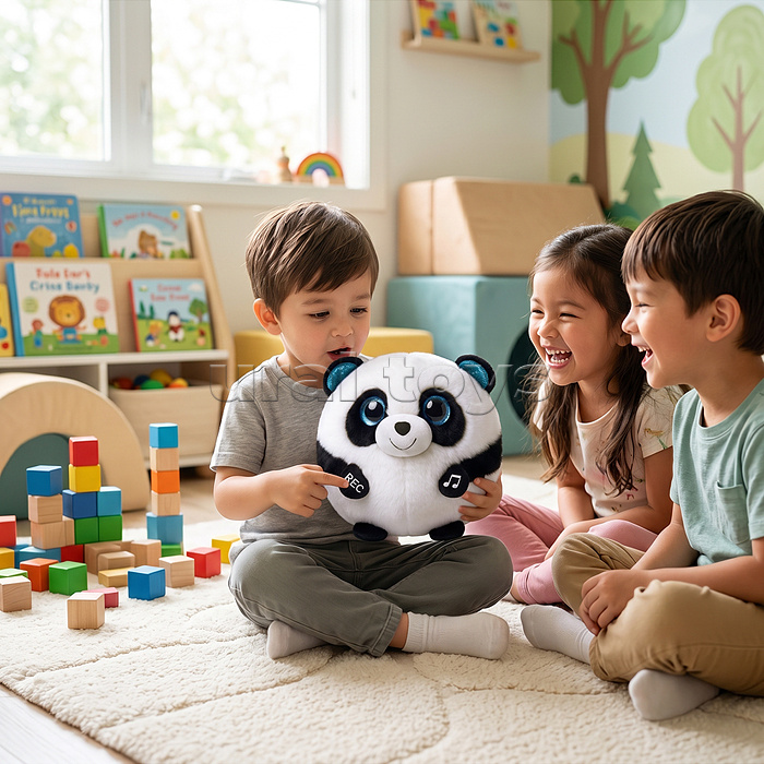 Медведь "Милый мишка" свет, звук, в коробке