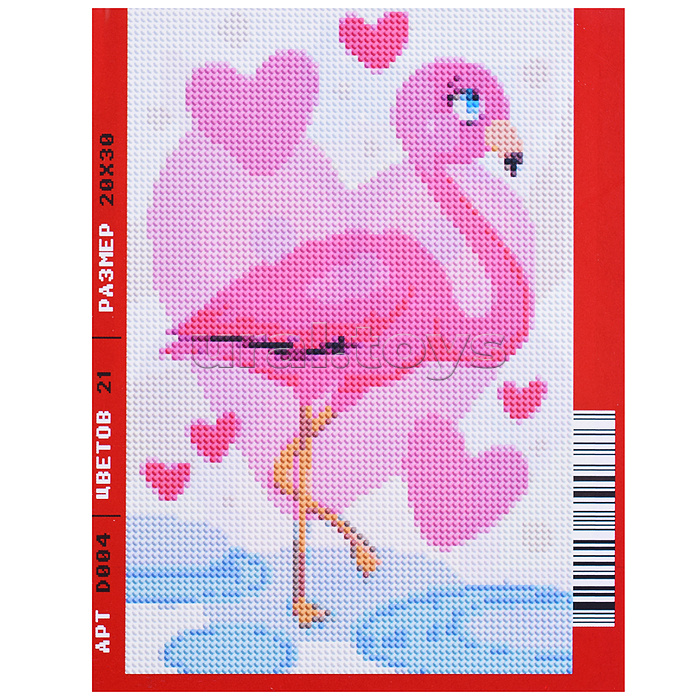 Алмазная мозаика "Влюбленный фламинго" 20*30