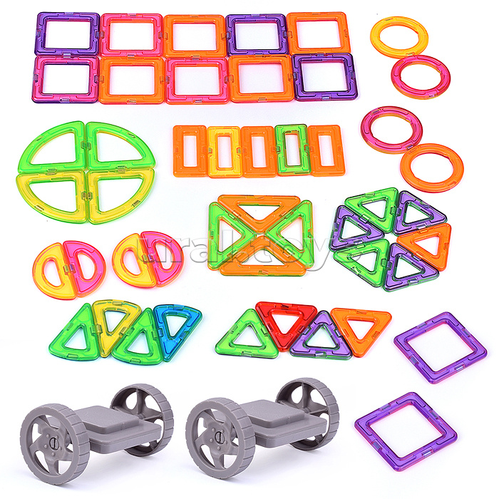 Конструктор магнитный "Машина" (68 дет.) в пакете