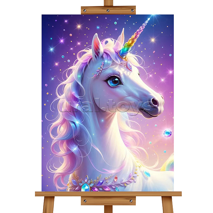 Мозаика алмазная "Волшебный единорог" 20*30см.