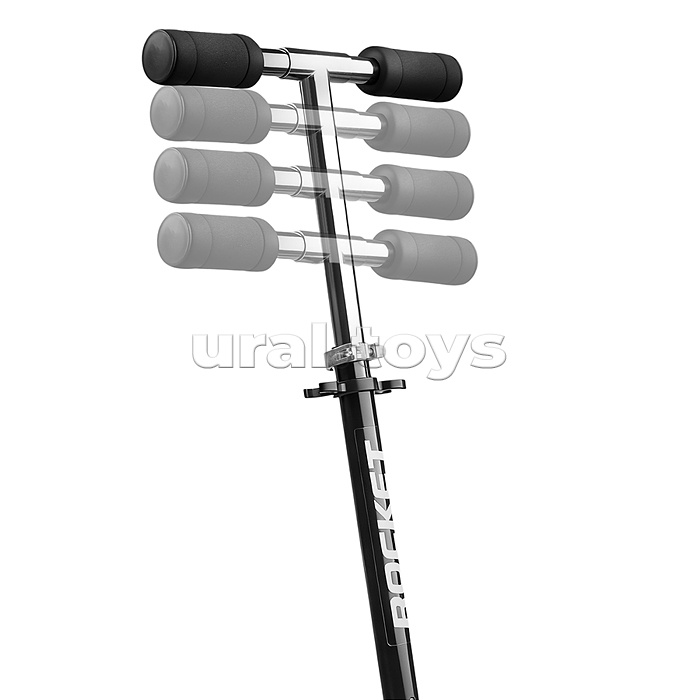 Самокат 2-х колесный ROCKET,колеса PU/ 125 мм, ABEC 7, черный (в пакете)