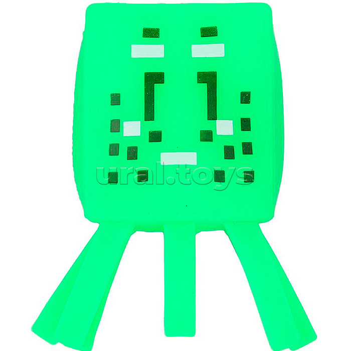 Игрушка антистресс тянучка "Пиксельный персонаж салатовый" блистер, Супер Флекс Игрушка антистресс тянучка "Пиксельный персонаж салатовый" блистер, Супер Флекс