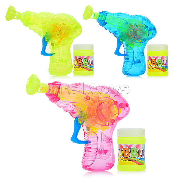 Мыльные пузыри "Пистолет" (цвет микс прозрачный) в пакете