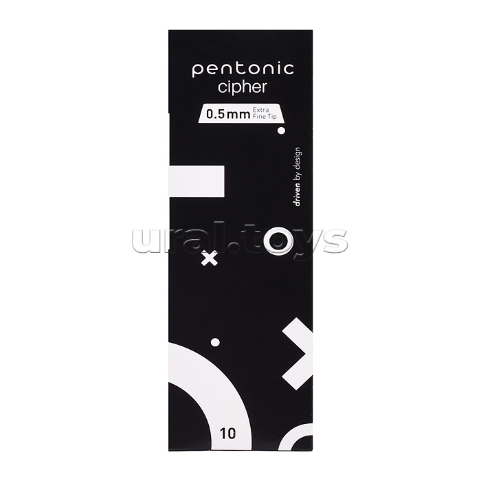 Ручка шариковая Pentonic Cipher синий 0,5 мм черн. кругл. корп. игольчатый наконечник