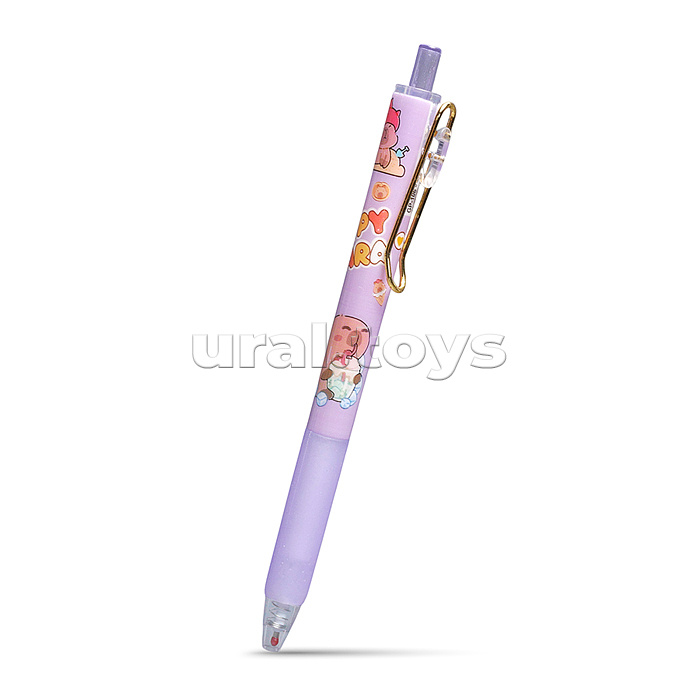 Ручка гелевая автоматическая Капибара, 0,5 мм, цвет чернил синий, микс 6 ароматов (орхидея, лавра, лаванда, вишня, жасмин, мята)