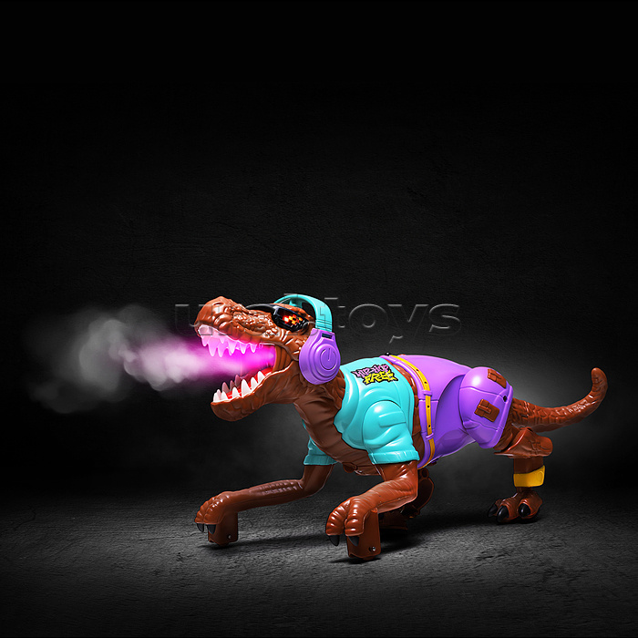 Динозавр "Хип хоп" р/у (ходит, распыляет пар) в коробке