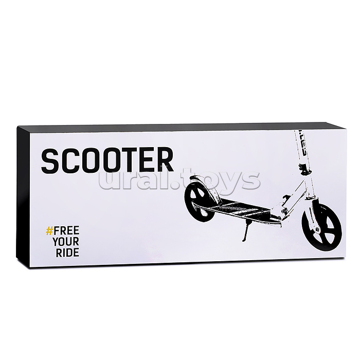 Самокат 2-х кол., синий, d 200 мм., PU, в коробке