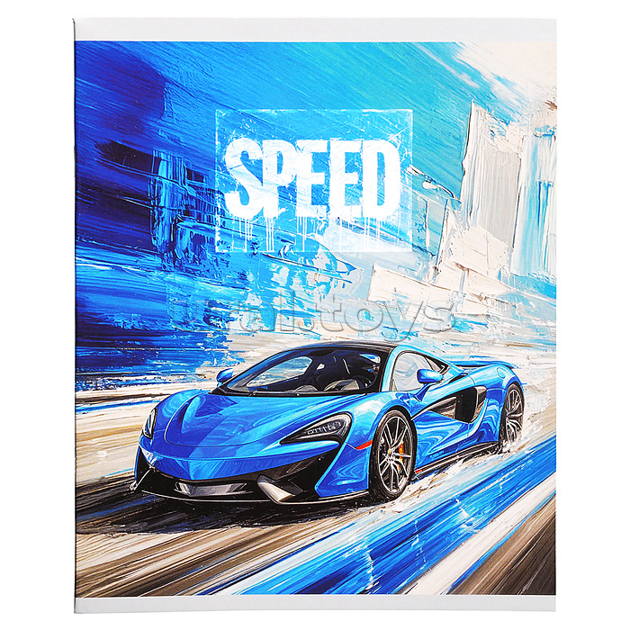Тетрадь 40л. клетка "Speed" А5 скрепка