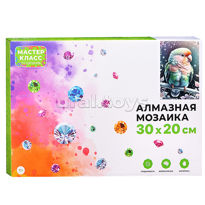 Мозаика алмазная "Попугайчик" 20*30см