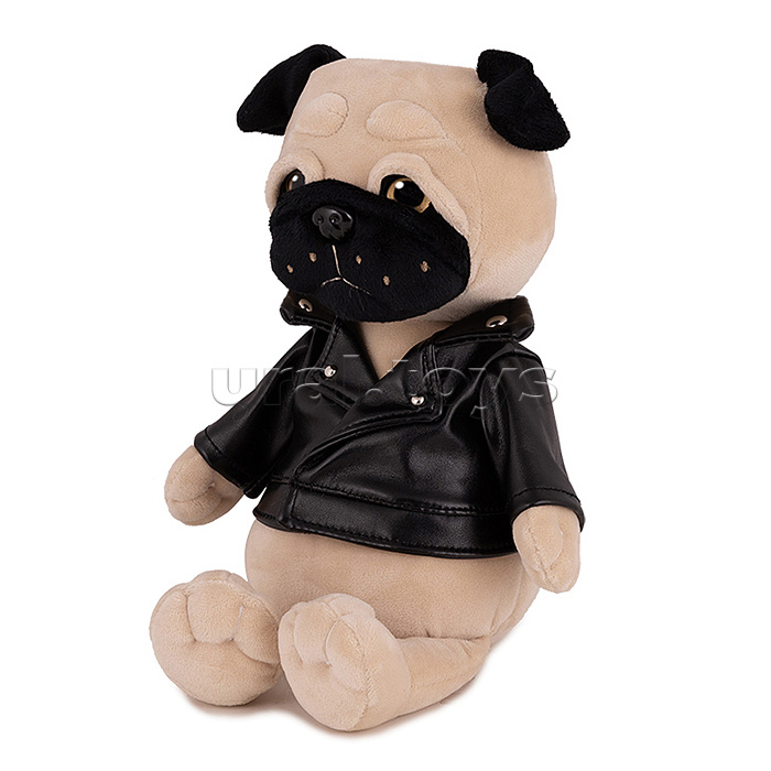 Мопс Мопси в Кожаной куртке, 20 см, в коробке