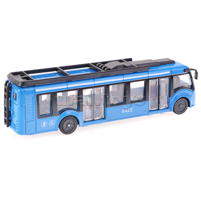 Автобус новый, металл, 15 см, (открыв. двери) инерц., в коробке