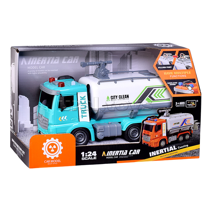 Машина "Санитарная" на батарейках, в коробке