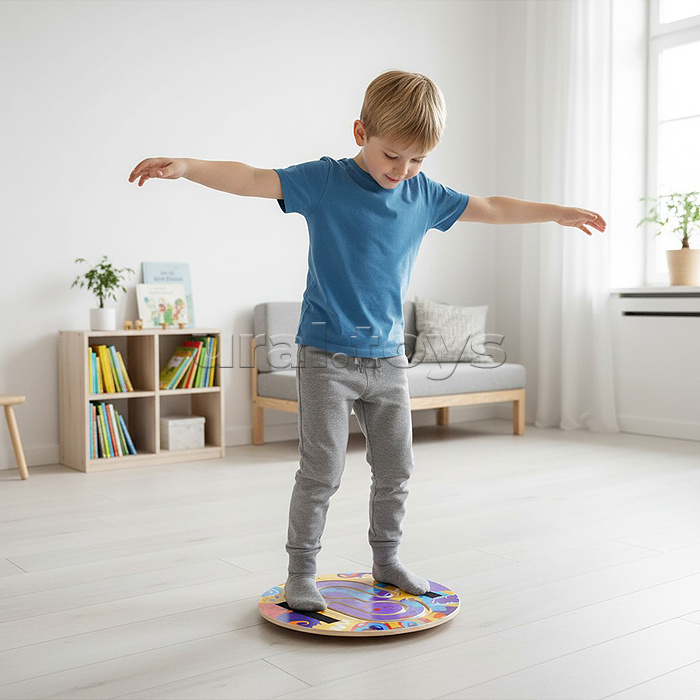 Игра "Балансборд" с лабиринтом (одна точка опоры) круглый