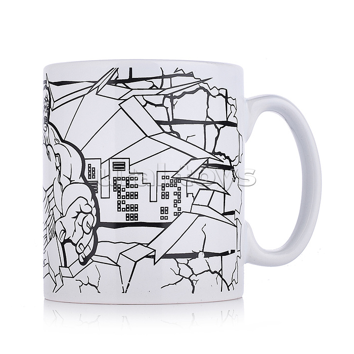 Кружка для росписи "Зеленый супер-герой"