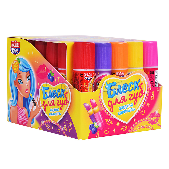 Жидкая карамель "Блеск для губ" ассорти 7гр*30шт