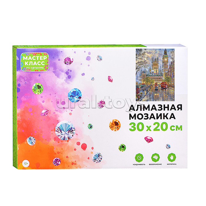 Мозаика алмазная "Лондон" (с гирляндой) 20*30см.