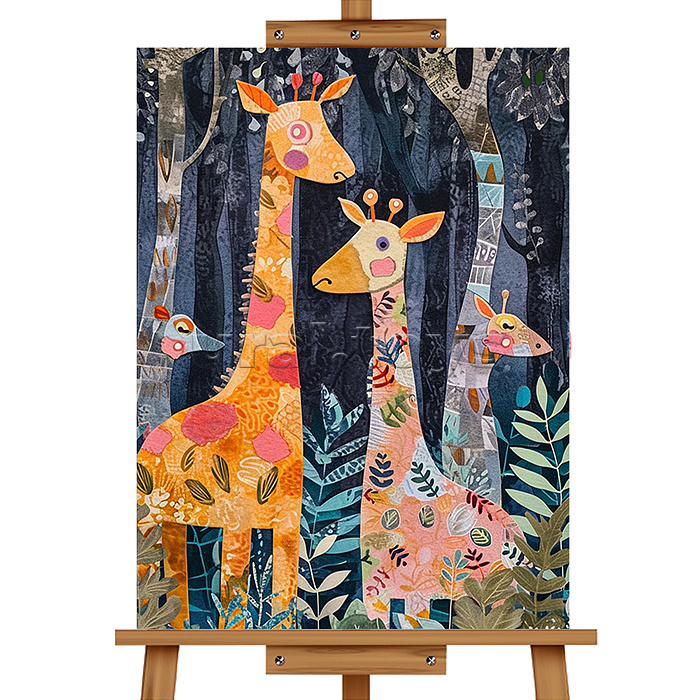 Набор для рисования "Картина по номерам 20*30 см. Жирафики"
