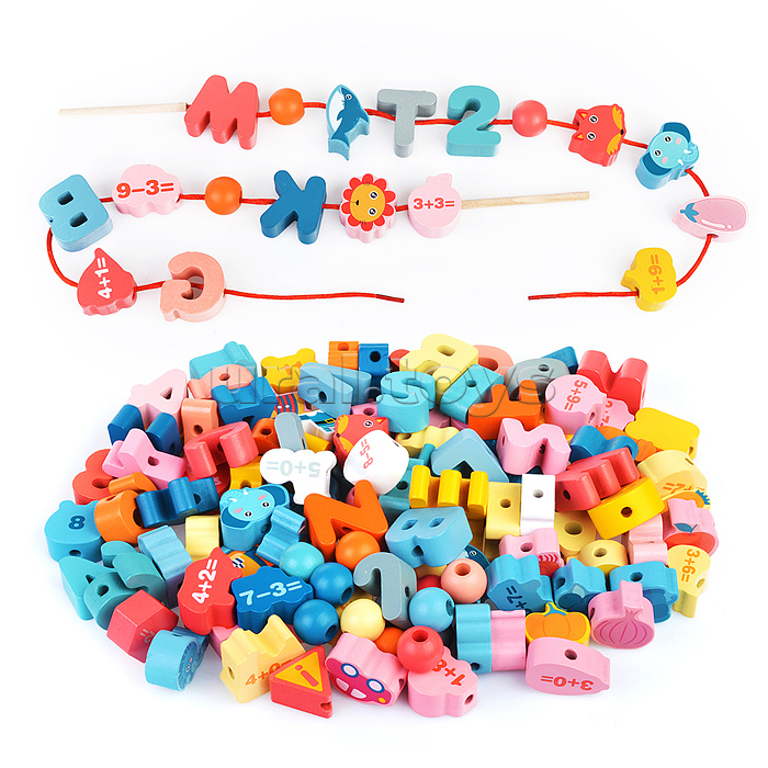 Шнуровка "Животные" Mix, 122 предмета в пакете