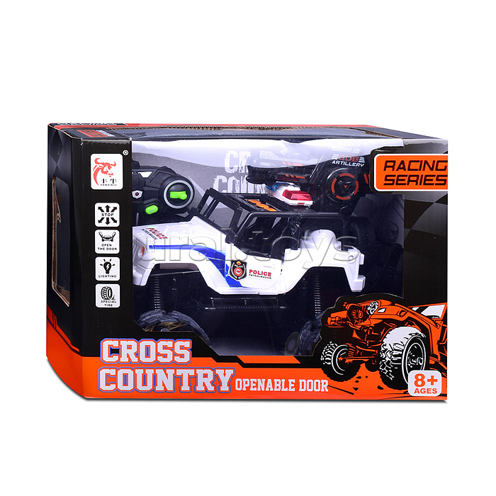 Машина "Джип. Полиция" с пушкой, р/у, 27 MHz, в коробке