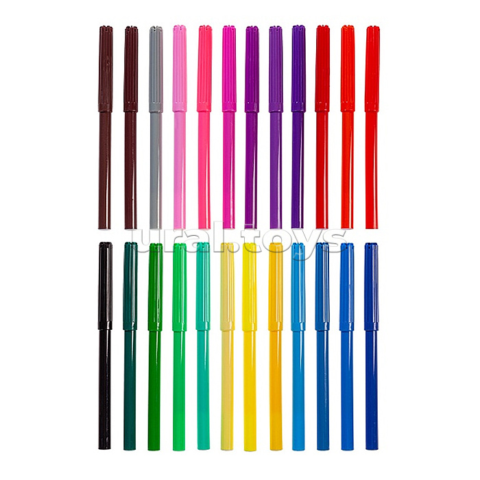 Фломастеры 24 цв. "ЭКО" "Дрифт" в картонной коробке с европодвесом