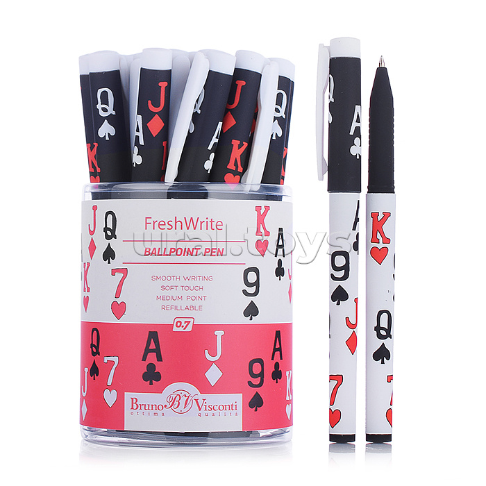 Ручка "FreshWrite. Игры. Карты", шариковая 0.7 мм, синяя