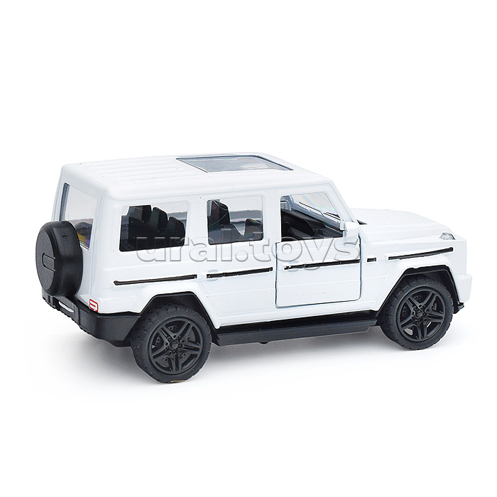 Белая инерционная машинка Внедорожник люкс die-cast, 1:32, открывающиеся двери Белая инерционная машинка Внедорожник люкс die-cast, 1:32, открывающиеся двери