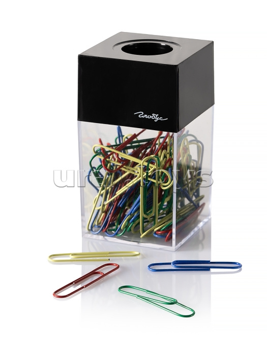 Диспенсер магнитный с цветными скрепками 50 мм 70 шт.