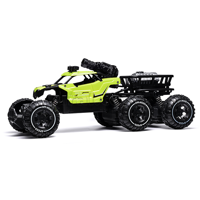 Машина "Погоня за монстрами" зелёный, свет, дым р/у, 27 MHz, в коробке