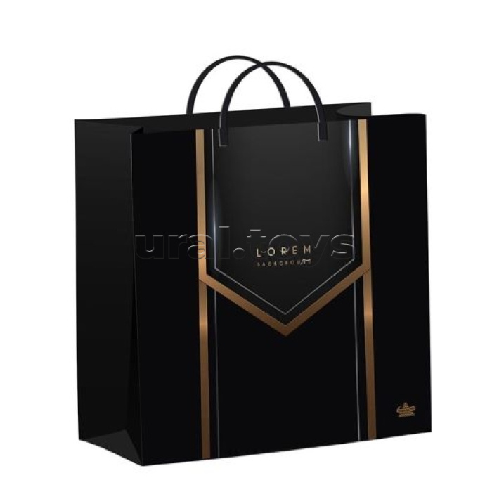 Пакет "Черный бэкграунд" мягкий пластик размер (260х240х140)