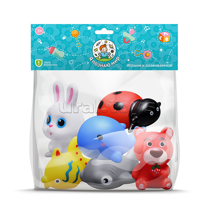 Набор игрушек для купания "Неразлучные друзья" в пакете