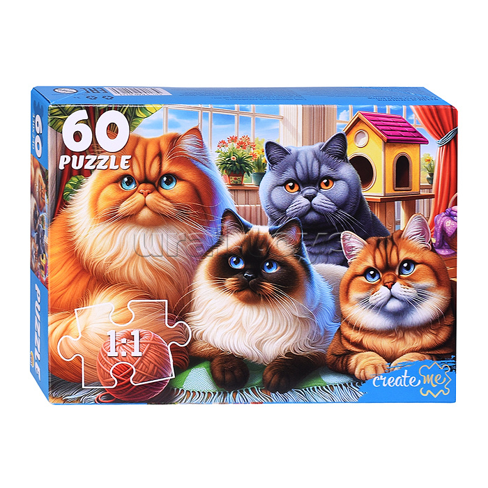 Пазлы 60 "Селфи красивых котят"