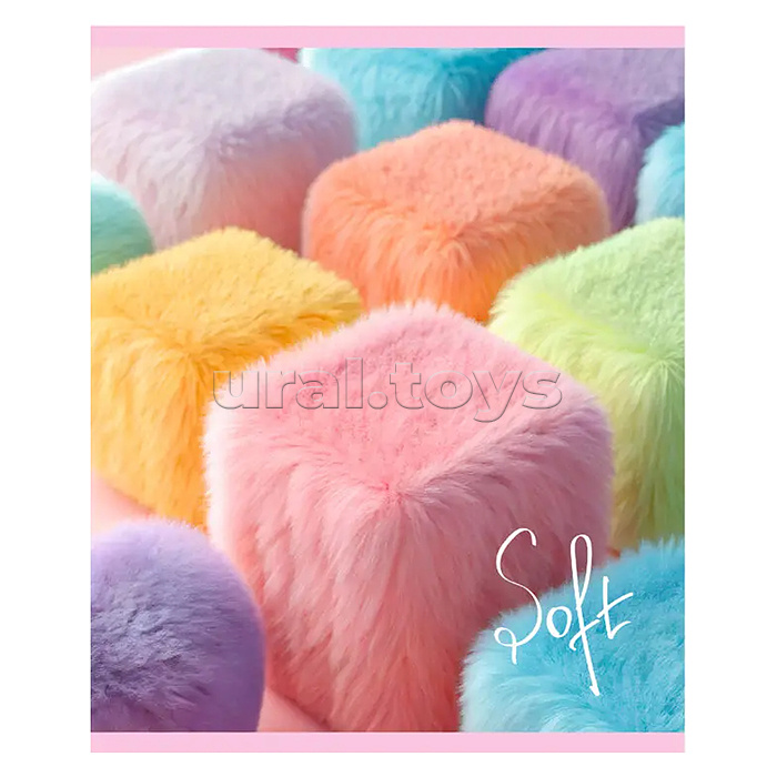 Тетрадь 48л. клетка "Soft" А5 скрепка