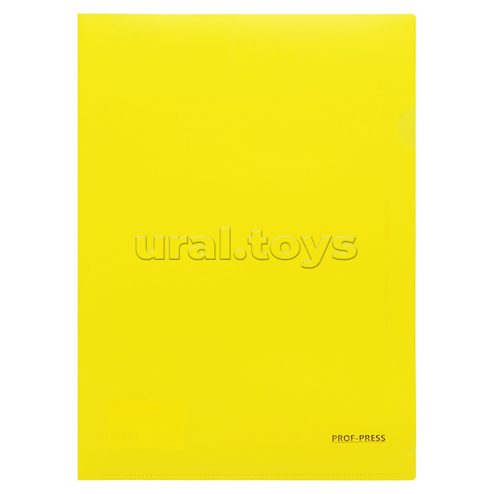 Папка-уголок, А4, 180мкм "Жёлтый неон"