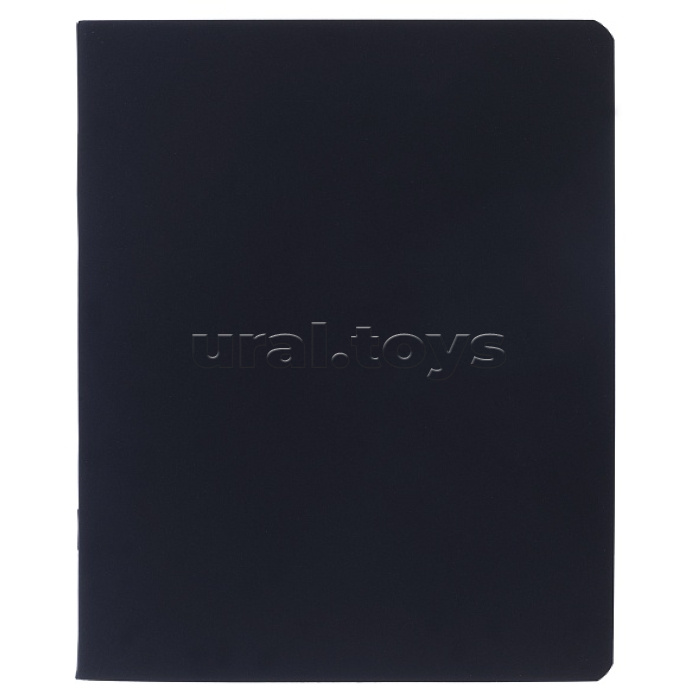 Тетрадь 48л. А4 клетка "Черный бархат" на скобе запечатанный титульный лист Soft-touch SoloMatte